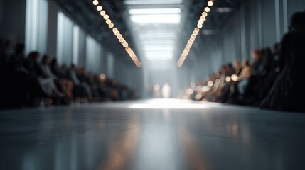 Runway Ready: Spotlight on Style at Fashion Week with Eagerly Awaiting Spectators Enthralled