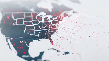 Obraz premium North america map graphic