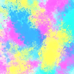 Vibrant abstract splattered colors