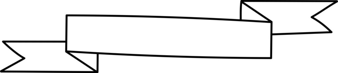 Obraz premium Ribbon Banner Outline