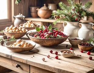 Fiori rampicanti e foglie autunnali in stile Holly Hobbie