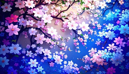 Fiori Luminosi in Arte Digitale &ndash; Illustrazioni Fantasy in Stile Romantico