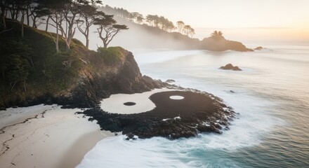Yin Yang Rock Formation at Samuel H. Boardman State Scenic Corridor, Oregon