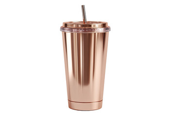 Rose gold tumbler with straw (2)