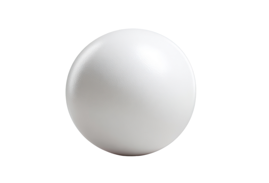 Isolated white sphere.  Smooth, glossy, perfect circle