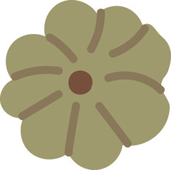 Abstract Flower with Rounded Petals