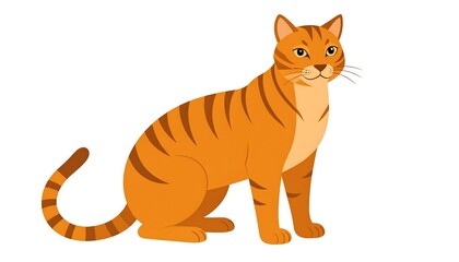 Orange tabby cat illustration
