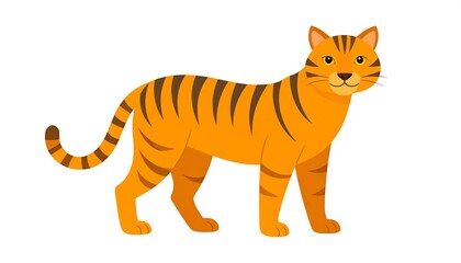 Orange tiger cartoon