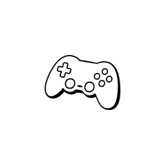 Black and white outline of a game controller