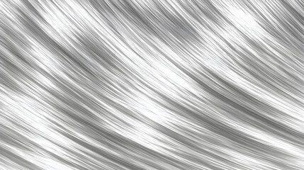 Close-up view of shiny, silver strands arranged in a curved pattern.