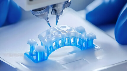 3D Printer Creating a Dental Prosthesis