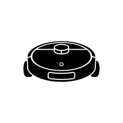 Sleek robotic vacuum cleaner icon for modern home automation and smart cleaning solutions