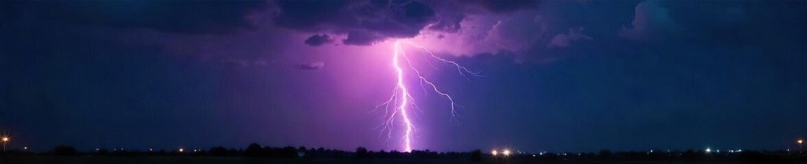 Dramatic image of a powerful lightning bolt striking during a summer thunderstorm, illuminating the dark sky The energy and raw power of nature are vividly captured , power, bolt