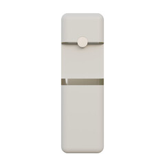 White Retro Water Dispenser Front View 3D Render Illustration