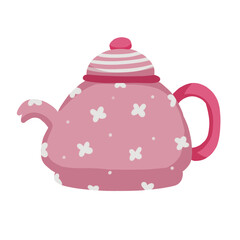 Cute pink teapot