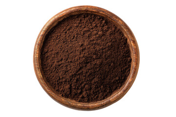 Dark brown powder in a wooden bowl (2)
