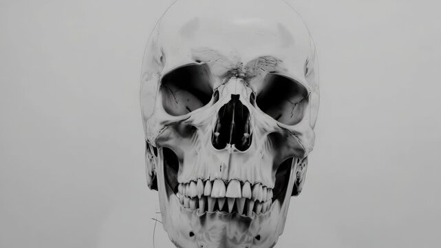 Realistic skull bones in close-up detail.