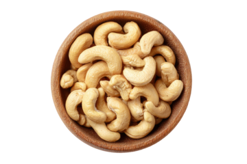 Roasted cashews in a wooden bowl (2)