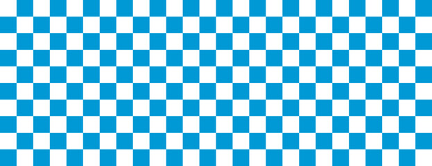 Bavarian Blue and White Checkerboard Vector Pattern. Oktoberfest Background. Seamless Pattern Tile.