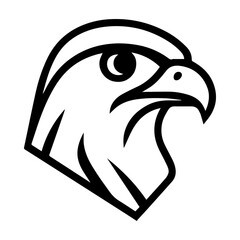 Minimalist Falcon Head Logo Design – Geometric Vector, Modern Branding Icon