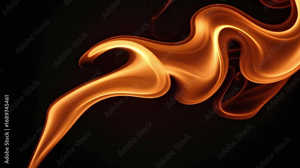 Poster abstract flowing smoke patterns on dark background creating mystical atmosphere and ethereal vibes