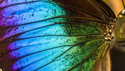 Vibrant butterfly wing close-up