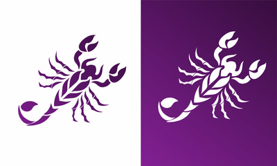 Obraz premium Tribal Scorpion Vector Silhouette Design