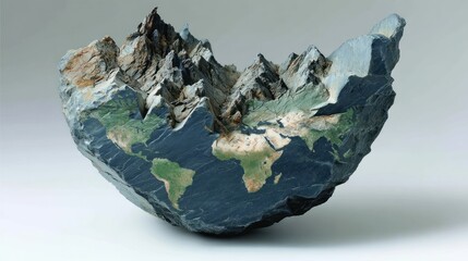 Obraz premium World in a Rock: A Miniature Earth Landscape