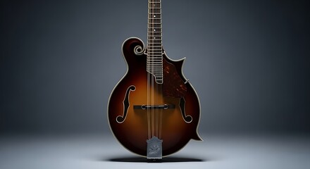 Vintage Hollow Body Electric Guitar with Sunburst Finish in Professional Studio Setting