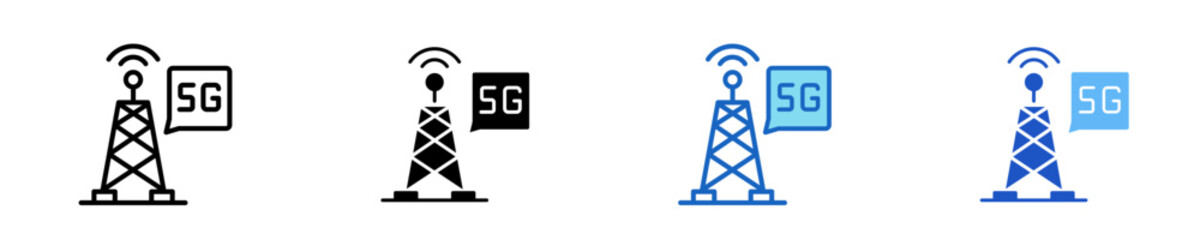 Antenna  Icon Set Multiple Style Collection