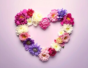 Obraz premium Heart-shaped floral arrangement