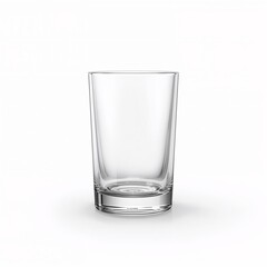 Glass drinking cup isolated on white background