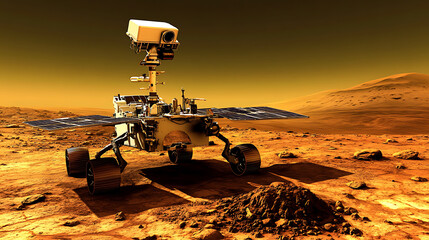 Mars Rover Exploring the Red Planet's Surface