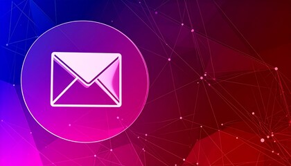 Email icon on vibrant abstract background