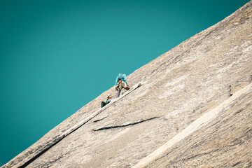 rock climber on a cliff