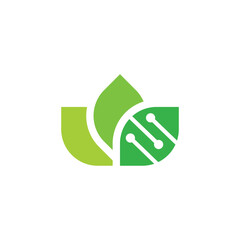 Tech Leaf Eco Innovation Logo