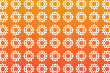 Orange Gradient Seamless Geometric Star Pattern Background