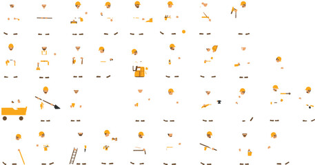 Outline illustration of people in various activities, including working, relaxing, reading, drawing, sitting, sleeping, using devices, casual lifestyle, business, communication, and creativity