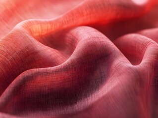 Draped Red Fabric Texture Closeup Photography