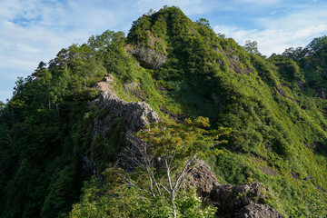 戸隠山の蟻の塔渡り
