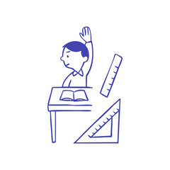 Outline drawing of a small bus with square windows