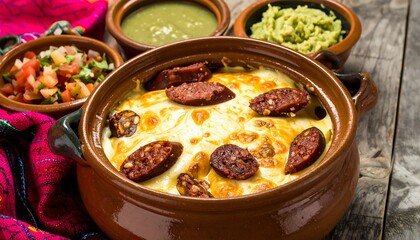 Mexican dish in earthenware pot
