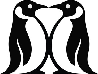 Abstract Love Couple Silhouette Vector Heart Shape Romantic Design