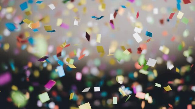 Colorful Confetti Celebration with Vibrant Dynamic Party Decor