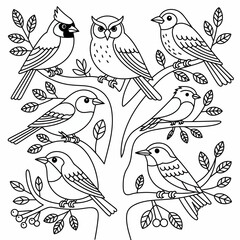 seamless pattern with birds