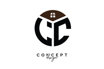 LC Creative Real Estate Monogram Logo Concept Design in Circle Shape