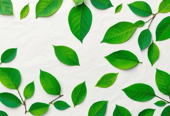 Abstract green leaf pattern on recycled paper texture,  friendly,   planet