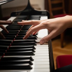 Obraz premium playing the piano