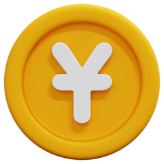 3D Yuan Coin Icon
