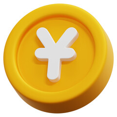 3D Yuan Coin Icon